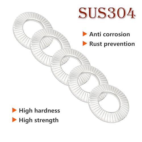 25 st Stainless Steel Cone Discs M6 Lock Flat Washers Behoud Ringen voor Industrie en Bouw 4