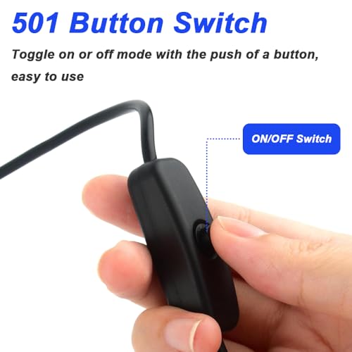 USB Oplaadkabel met Power Knop, USB C Plug naar USB Een Plug met Switch, met USB Plug naar Vrouwelijke Kabel (3PCS) 4