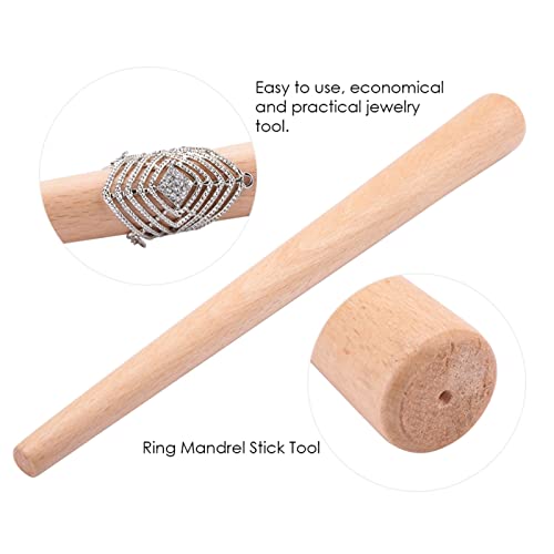 Ring grootte Mandrel, Houten Mandrel Tool voor het maken van vingerring sieraden en Ring vormgeven Polijsten, Ring grootte Mandrel
