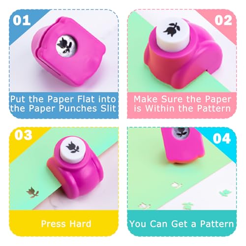 15 Piece Hole Punch vormen Set, Small Paper Puncher voor kinderen, Mold Paper Punch Set voor ambachten voor kinderen en volwassenen voor wenskaarten, scrapbooking, kunst en ambachten, Schoolprojecten 5