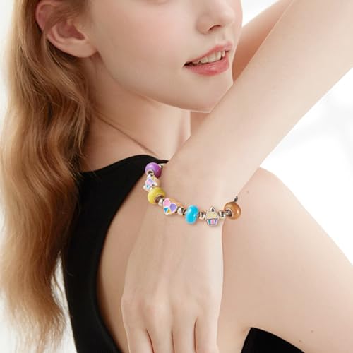 66 st Gemengde vormen Plastic kralen met Emaill Grote gat kralen Spacer kralen Bloem hart kralen voor armbanden Ambachten DIY Vriendschap armband Kit sieraden maken, Gat: 4-5 3