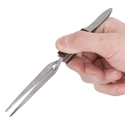 2pcs Lock Tweezers, Vaste Punt Recht gebogen Tip Cross Soldering Tweezers voor Elektronica Reparatie, sieraden, Computer, Laboratoriumwerk 4