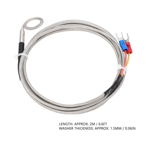 K-Type Thermokoppel Sensor Motor Cilinder hoofdtemperatuur Probe Roestvrij staal -40~1000°C, 14 Mm Binnendiameter Wasmachine, voor Automobielmotoren (2M)