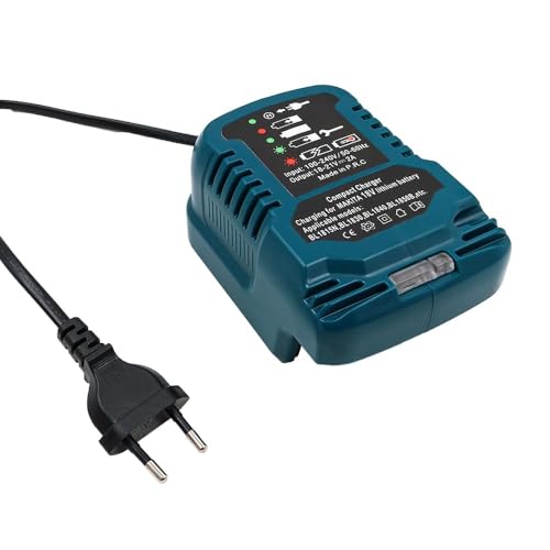 Mini Lithium batterijlader voor Makita 18 V Batterij, Compatibel met BL1850B, BL1860, BL1830, BL1840, BL1815