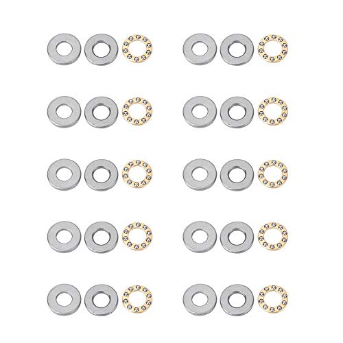 10st miniatuur stuwkracht lagers stuwkracht kogellager hoge precisie vlakke stalen lagers set voor de productie van machines(F9-20M 9 * 20 * 7mm)