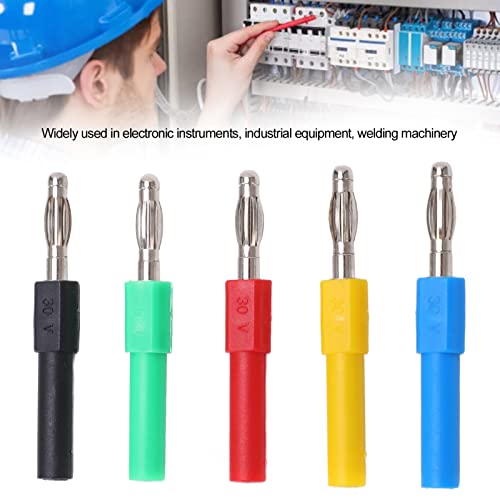 5Stuks/Set Banaanplugadapter 4mm/0,16in Man tot 2mm/0.08in vrouw rode zwarte banaan connector voor elektronische instrumenten 4