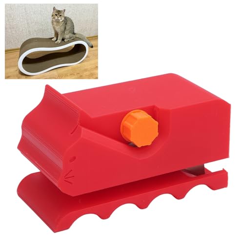 Cat Scratching Board Cutter Karton Diy Stripper, ABS materiaal Cutter met aangepaste snijinstellingen, Compacte grootte voor ambachten (rood) 5