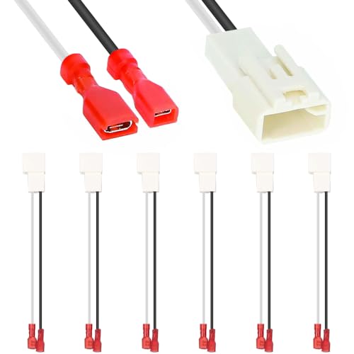 72-8104 Speaker Bedradingsharnas Adapter Draad Vervanging voor Camery, voor Corolla, voor Tacoma auto voor- en achterluidsprekers (6PCS)