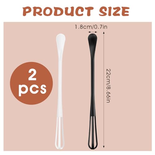 Multifunctionele Mini Whisk, 2 stuks Small 2-in-1 Whisk Utensil Mini Sugar Lepel Small Mixing Ballon Whisk Wisking Tool Set voor het mengen van Whips Ingrediënten Mixing Sausen