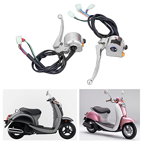 Motorfiets Scooter, 50 cc, Linkerschakelaar, 2 stuks, 22 mm, Remtrommel, Motor handgreepschakelaar, Links, Rechts, Aluminiumlegering, Vervanging 3