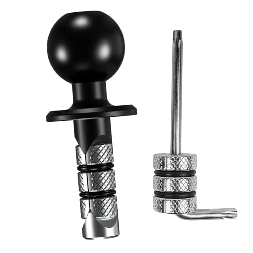 Metalen Stamhouder voor Fo-Rk met 1" TPU bal. Geschikt voor stamgaten van 12mm tot 25.4mm diameter. Compatibel met RAM Mount B, Ball Size 1 inch, Double Sock