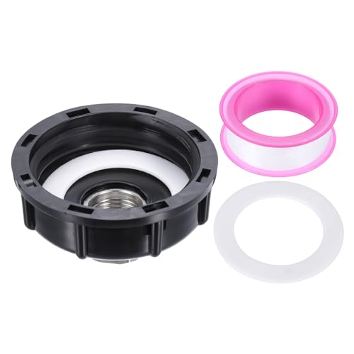 IBC Tote Adapter, 3/4 Inch Vrouwelijke Thread to S60x6 2 Inch Coarse Female Wire, 275-330 Gallon Water Tank Drain Adapter Tuin Water slang Connector, Zwart