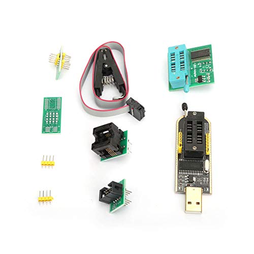 CH341A USB Programmeur + SOP8 Test Clip + 1.8V Adapter + SOP8 to DIP8 Converter Module voor Chip van 24 en 25 Series FLASH 5