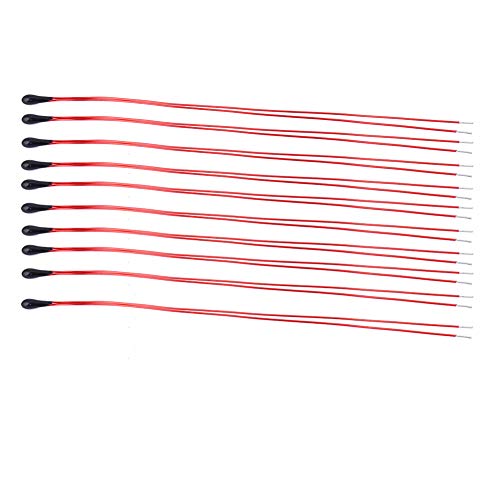10PCS Hoge gevoeligheid NTC Thermoistor Kit MF52B Geëmailleerd draad temperatuursensoren met 60mm draad Diverse Kit voor temperatuursensor en controle (10K)