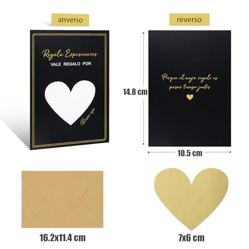 6 stuks kraskaarten te geven als een geschenk Experimentencias als een geschenk POR Spaans