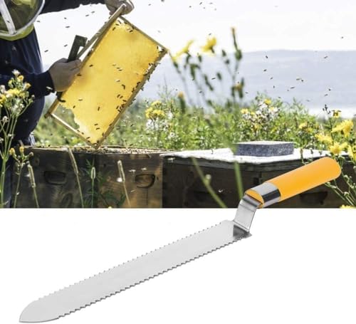 Bijenteelt honing mes, roestvrij staal bijenteelt gekartelde honing scraping mes imker Hulpmiddelen 5