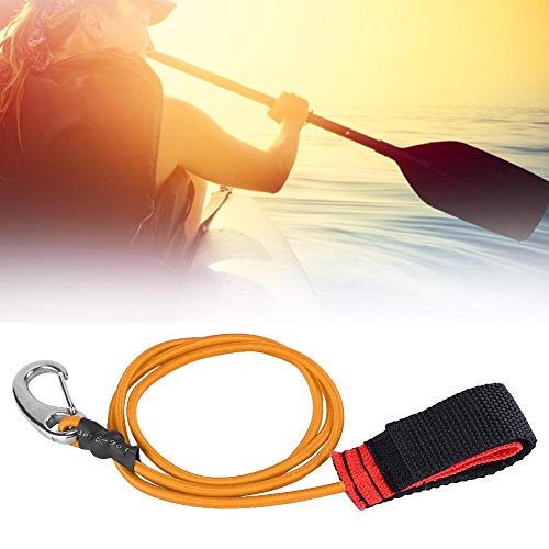 Peddling Safety Leash, Elastische String Paddle Leash met Carabiner voor Surfen voor SUP(Orange) 3