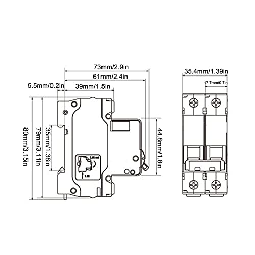 4sts 250V 10A DC Power Switch, Power Switch, DZ47-63Z-2P, 35mm Din Rail Mount, PV Separation Switch, Separation Switch, Solar Installatie, Air Switch, DC Switch Protection 3