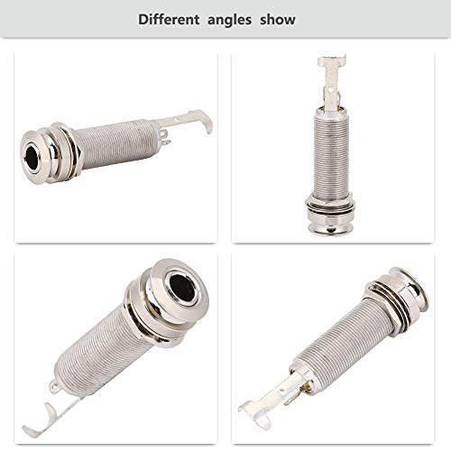 End Pin Output Jack Socket, 1/4 Inch Lange Thread voor Electric Bass Guitar 3