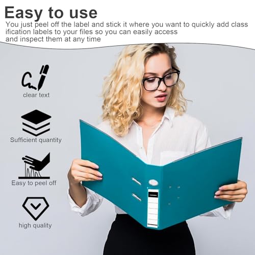 Pak van 100 map terug Stickers Zelf-Adhesive 3,5 x 19 cm Bestand terug Zelf-Adhesive voor het classificeren van documenten en notities 4