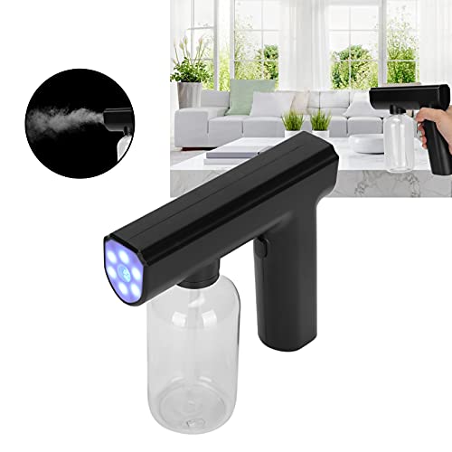 Mistpistool, Desinfectiepistool, Draagbaar Nanometer Spraypistool, Multifunctioneel, Elektrische Atomizer, Draadloos, Zwart 4