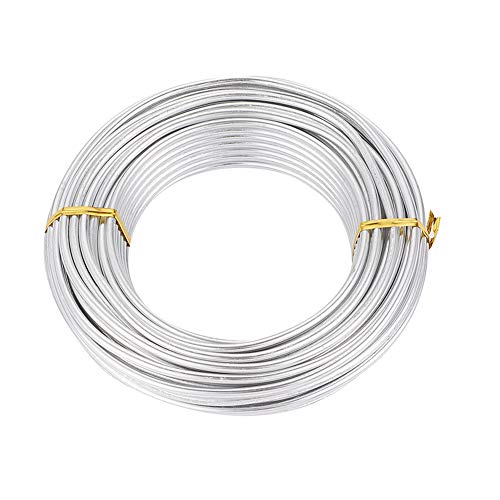 53 Voeten Zilver Aluminium Draad 4mm Metaal Ambacht Draad voor DIY handmatige kunst sieraden maken (Zilver)