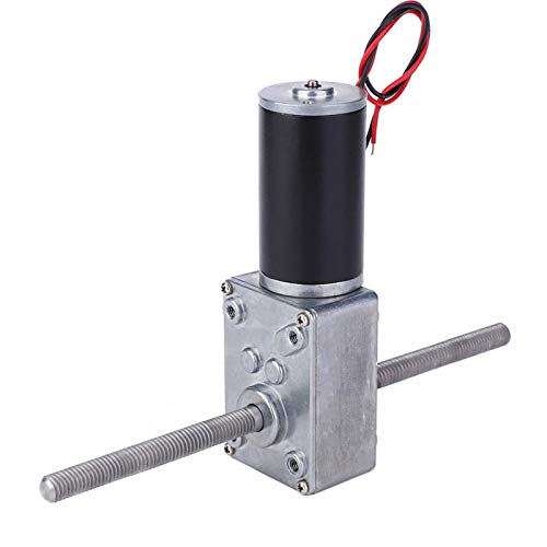 Worm Gear Motor DC 12V Dubbele uitgang Shaft M8 Dubbele rechterdraad Hoge torque Turbine Reducer Snelheid Gear Motor (670 Gear Ratio)