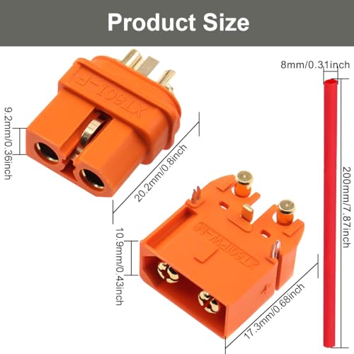 10st XT60I Connector XT60I-PW Man Plug Adapter XT60I Plug Vrouw met Sheath Housing Connector voor RC Lipo Battery Charger FPV Drone