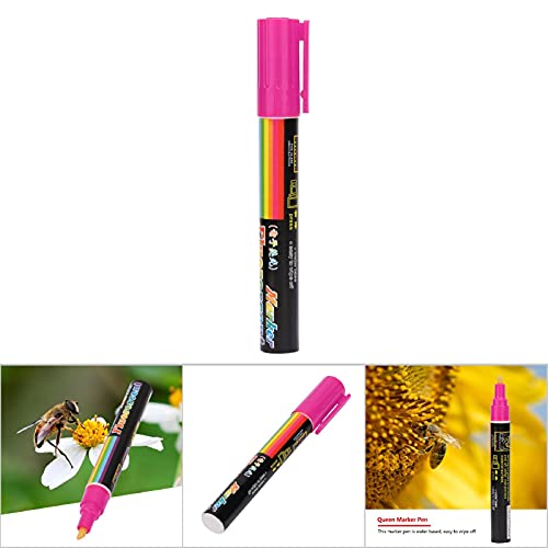 Bijenkoninginnenmarkers, robuust kunststof tekenheid, bijzonderheid voor eenvoudige herinnering van koninginnen, blauw, 8 kleuren (roze) 3
