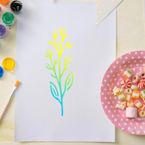 30 Sheet Sheet Template voor Schilderen, 15x7.5cm Decoratieve Bloem Templates Herbruikbare Wine Leaf Template voor het schilderen op hout Canvas Stof Blackboard Scrapbook 3