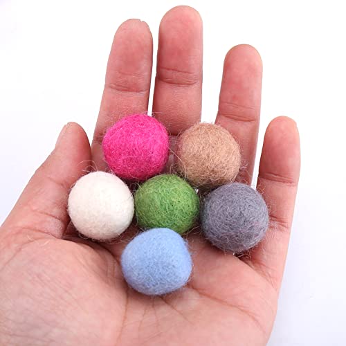 Verpakking van 50 kleurrijke viltballen Wol Viltkralen 20mm Vilt Pom Poms voor ambachten DIY Creatieve ambachten 4
