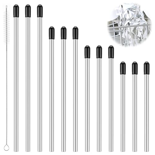 Verpakking van 13 Roestvrij Stalen Fleshouders Vaatwasser Invoegen voor Bestek mand Vaatwasser Rust Deterrent Vaatwasser Accessoires met Siliconen Caps voor alle Crockers 15,4/18,4/22/27 cm