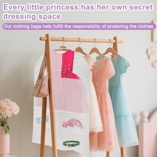 Kledingzak meisjes Grote Zichtbare Capaciteit Witte Venster Kleding Bag ademende stofdichte kleren Covers voor rokken Baljurken