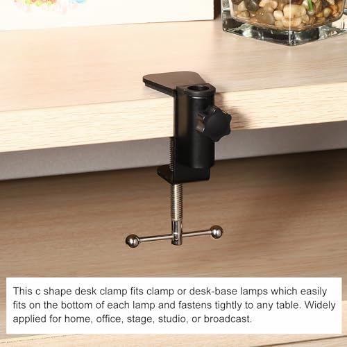 1,2cm Hole Dia. Bureau Klem, 4st Aluminium Legering Bracket Universele verstelbare C-lamp houder voor Microfoon Microfoon Arm Tafellamp Stand, Zwart 5