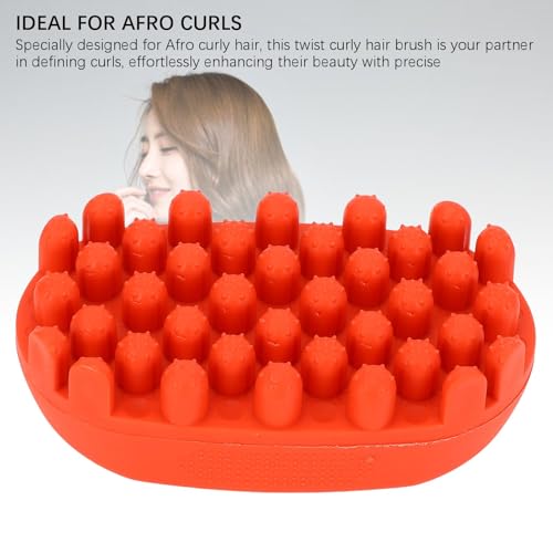 Twist Styler Brush, Siliconen Curly Haarborstel voor Afro Curls, Afro Twist Haarborstel voor Zwarte Mannen, Ideaal voor Kappers en Dagelijks Gebruik 5