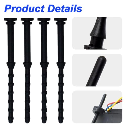 Rubber Computer Ventilator Montage Schroef, 65mm/2.56inch CPU Ventilator Montage Pin Rives Geluidsreductie Anti-Vibratie Zachte Rubber Schroeven (40PCS) 5