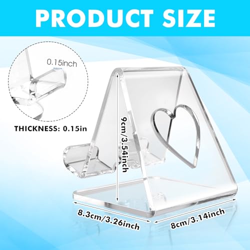 Transparante Acryl mobiele telefoon stand, Universal Transparant Mobiele telefoonhouder, draagbare tablethouder, Non-Slip Bureau Accessoires, Compatibel met alle smartphones en pads (B)