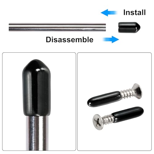 Ronde rubberen eindkappen 6mm ID, 100st Rubber Bolt Covers Vinyl Rubber Flexibele Thread Protectors voor metalen buis Rod Bolts, Rood 3