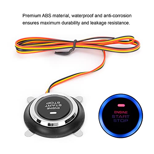 12V Motor Start Stop Drukknop Universele Auto Sleutelloze Toegang Contact Starter Switch Zwart 4
