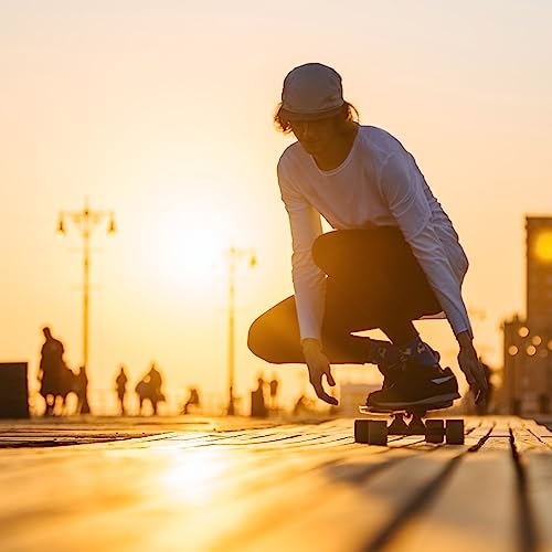 60mm Longboard Wielen met lagers ABEC-11, 4 Pack Street Wielen voor Skateboards Cruiser Wielen Vervanging 80A, Red Golden 5