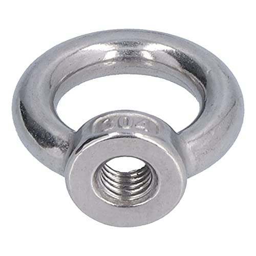 Hijsen Nut met draad, 10 stuks hijsen Eye Nut roestvrij staal Ring Vorm Threaded Nut Attachment for Forestry Machinery (M10)