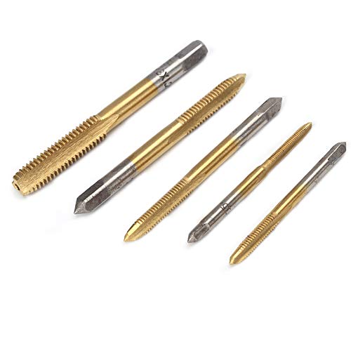 Draadtap Bit, 5 st Draadtap Gereedschap voor het tappen van gereedschapsmachines Boor/Tap/Countersink Set M3 M-4 M5 M6 M8(coated) 5
