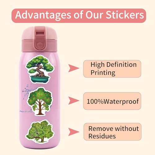 100st Boom Plant Stickers voor jongeren Volwassenen Boom Vinyl Sticker Set Auto Motorfiets Fiets Skateboard Snowboard Bagage Laptop Koffer Helm Motorfiets Computer 3