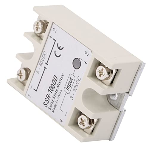 Solid State SSR-100DD Relay Module, DC Control 3-32V DC, SSR Relay 100A, DC Normaal gesloten, Geschikt voor 12V Trigger - Betrouwbare en hoge prestaties
