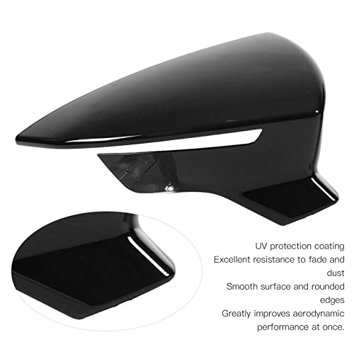 2 st. Rearview Mirror Stripe Cover Trim Side Wing Mirror Caps Vervanging van Leon Mk3 5F ST FR Cupra 2013 2014 2015 2016 2017 2018 2019(Shiny Black) 3