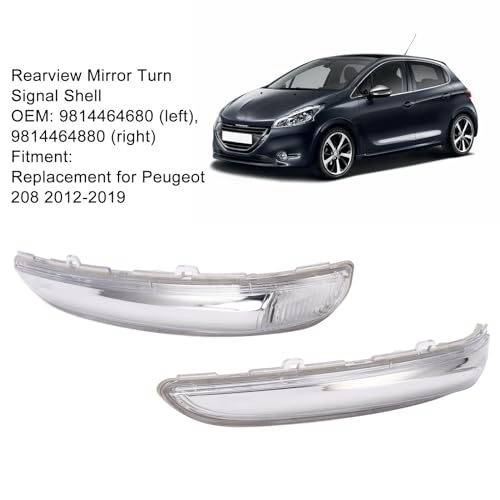 Side Mirror Turn Signal Housing, Car Rearview Mirror Turn Signal Housing, 9814464680 Geschikt voor208 2012-2019, Transparante Lens 4