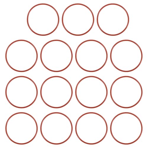O-Ring Siliconen 52mm OD 48mm ID 2mm Breedte, 15st Metrische Seal Vmq Vervanging voor reparatie kleppen Hydraulische Compressor, Rood