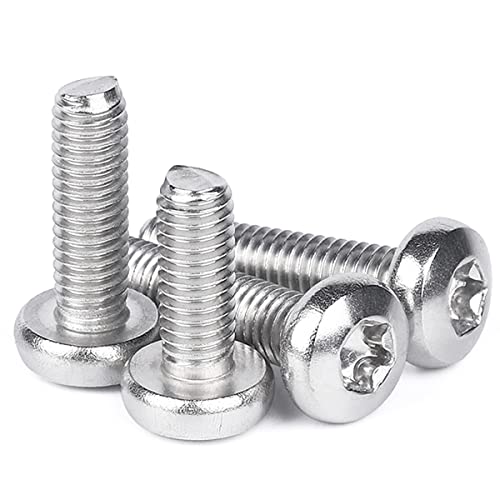 Torx Schroeven, Pak van 25, M5 x 12 mm Swivel Head, Torx Schroeven, Roestvrij stalen Machine Schroeven, Knoopkop, Torx Machine Schroeven, Hex Drive Type 5