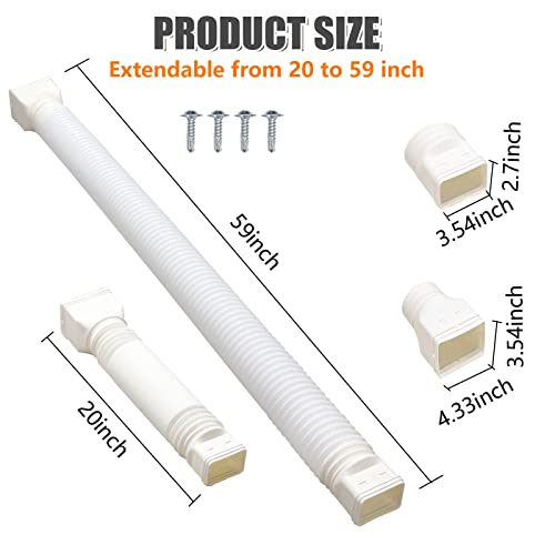 Intrekbare Regenpijpverlenger, Regengootafvoerpijp, Telescopische Afvoerloopverbindingen, Duurzame Regengootafvoerverlengingsconnector voor Droog Grond en Overstroming 3