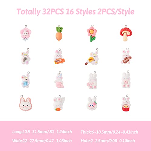 Hars Charms Imitatie Cupcake Dessert Hangers voor sieraden maken 4